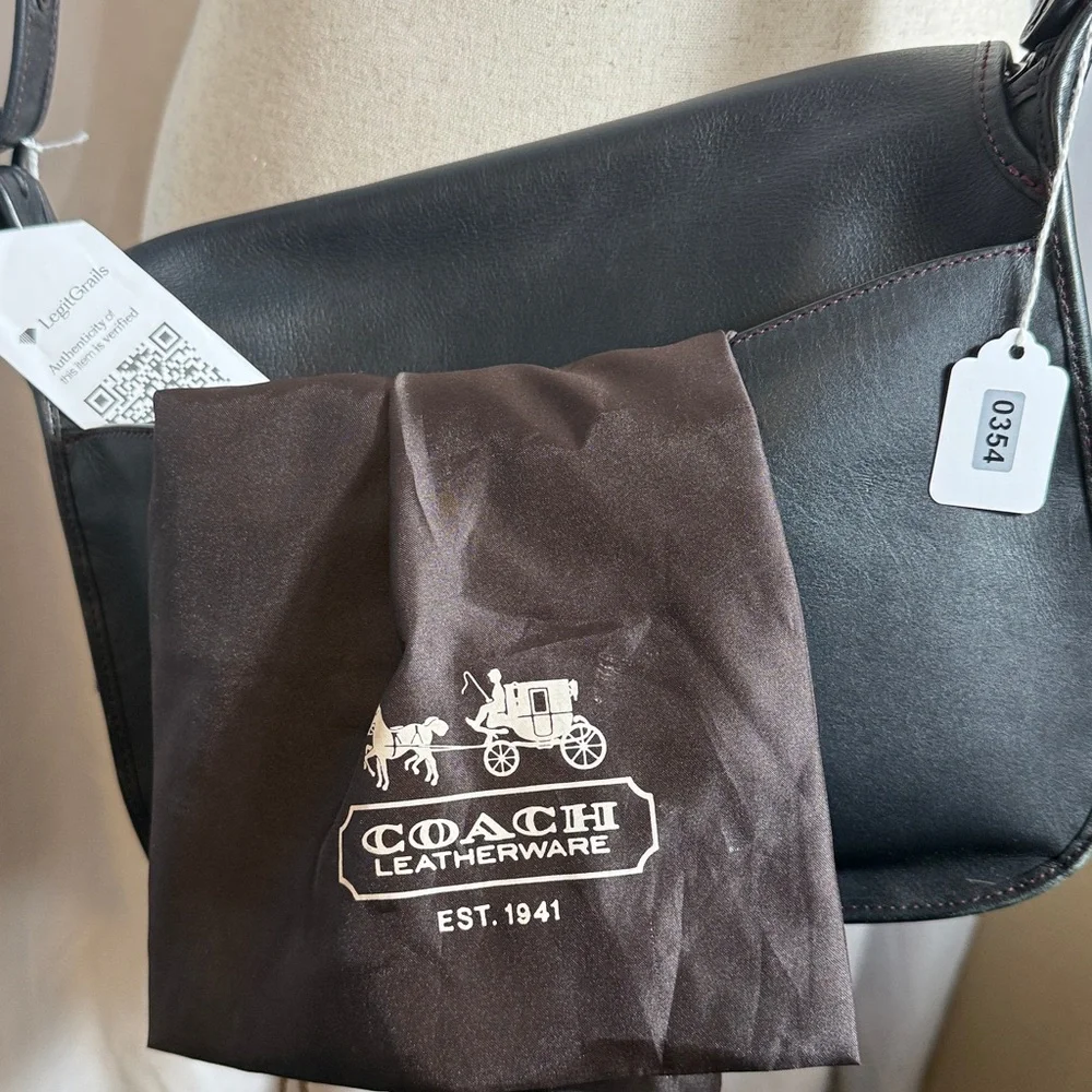 Coach Limited Edition 75th Anniversary 1941 Legacy Saddle Bag Black With DustBag